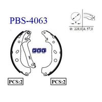 Arka Fren Balatasi (Pabuc) Connect 1 8Tdci 02>13 Olcu: (228×57) PBS 4063