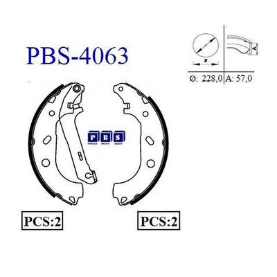 Arka Fren Balatasi (Pabuc) Connect 1 8Tdci 02>13 Olcu: (228×57) PBS 4063