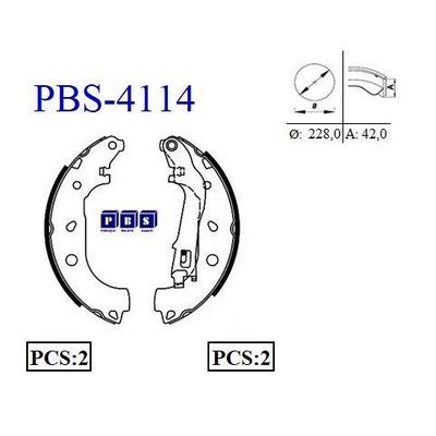 Arka Fren Balatasi Pabuc Doblo Ii Iii Idea Albea 1 3 / 1 4 / 1 6 / 1 9 PBS 4114