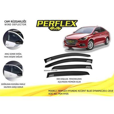 Cam Ruzgarligi Mugen Tip 4 Parca Hyundai Accent Blue Dynamic 2011-2018 PERFLEX PD4-HY05