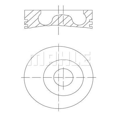 Motor Piston Segman 82,50Mm -0,50 Connect 1,8 Tdci  75 Ps MAHLE 0150502