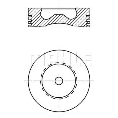 Motor Piston Segman 89.91Mm Std V 347 / V 348 2.4 D / 115 143Ps 06 / MAHLE 0158100
