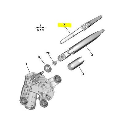 Silecek Supurgesi 240 Mm / Arka Mini Cooper; Citroen C4, Cactus PSA 1611872380