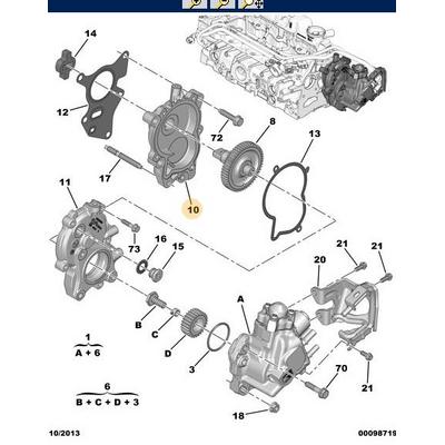 Yuksek Basinc Pompasi Karteri On 3008 I-Ii-308 Ii-5008 I-Ii-508 I-Ii-Boxer Iii-Expert Iv-C4 Ii-Picasso-C5 X7-Aircross-Ds4-Ds5-Dsjumpy Iii-Expert Iv 2.0Hdi Dw10 PSA 9674992180